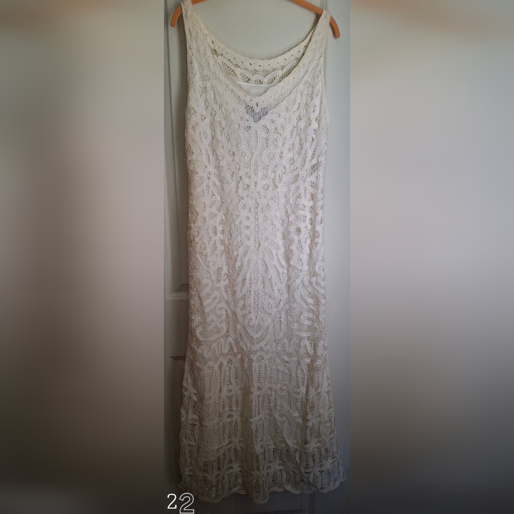 Vintage Carole Little Lace‎ Maxidress Sz 8 Gatsbay Victorian Cottagecore Boho